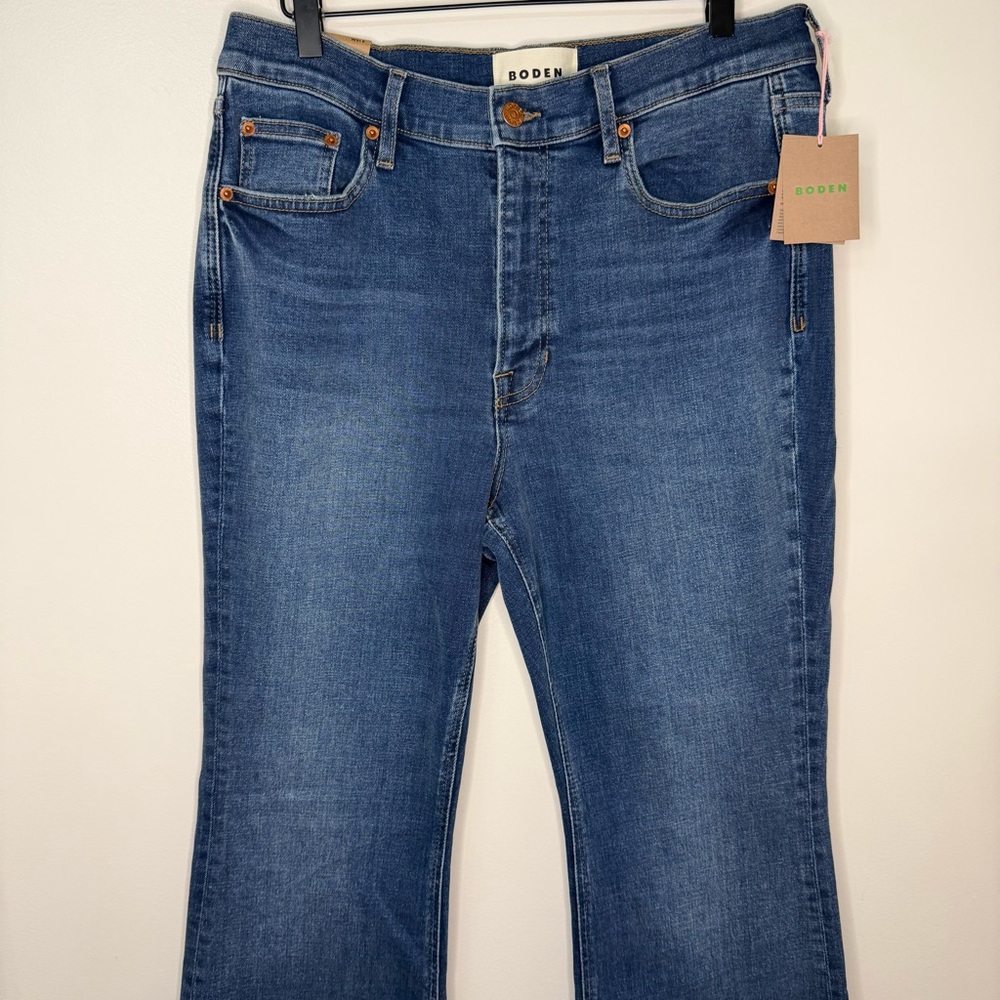 NWT Boden High Rise Slim Flare Jeans Women's Size 31R Denim Casual Classic - Picture 2 of 8